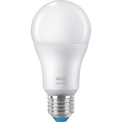 A white LED light bulb with the inscription 'WiZ Whites' on the base. Ideal for energy-efficient lighting.
