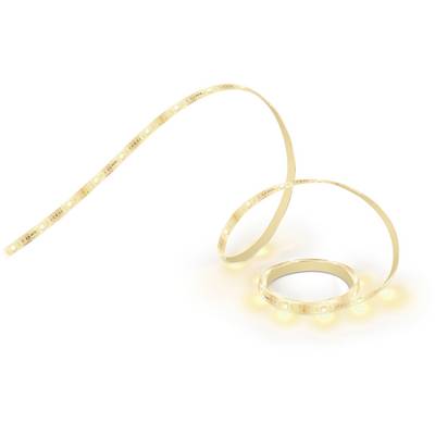 A LED light strip that meanders and emits warm yellow light. It is suitable for decorative lighting.