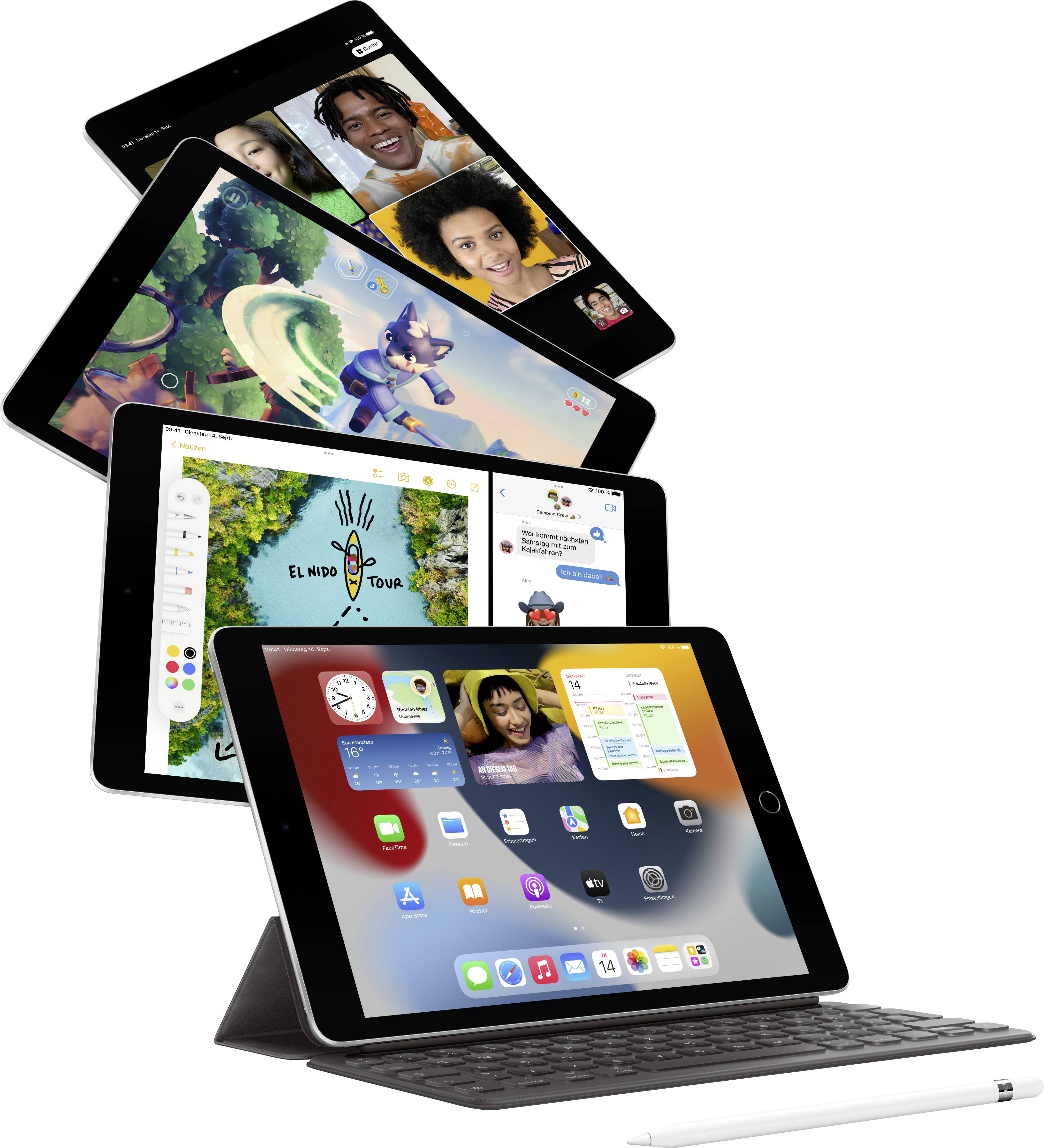 PC/タブレット タブレット Apple iPad 10.2 (9th Gen) WiFi + Cellular 256 GB Silver 25.9 cm 