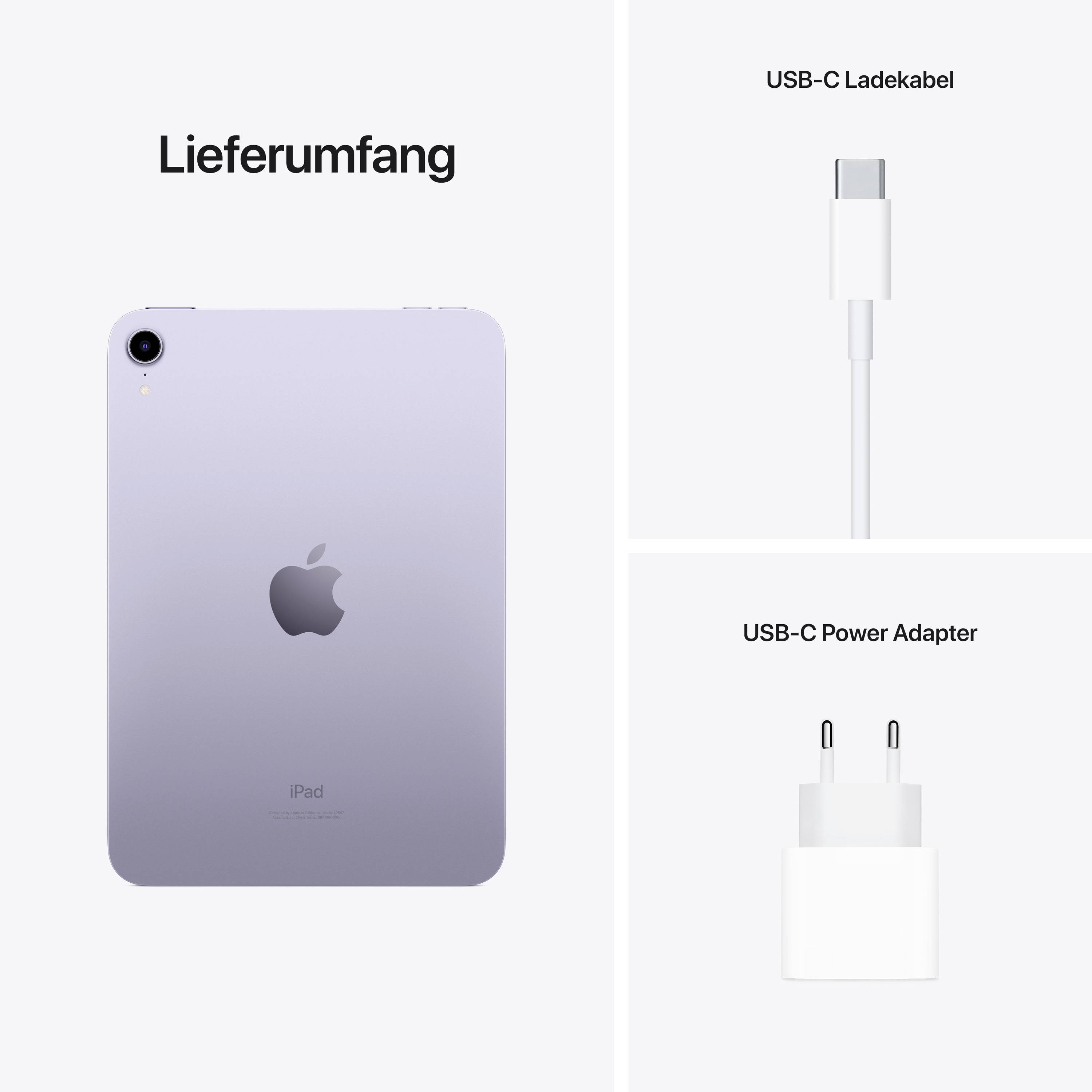 Apple iPad mini 8.3 (6th Gen, 2021) WiFi 64 GB Violet 21.1 cm (8.3 inch) iPadOS 15 2266 x 1488 Pixel-8