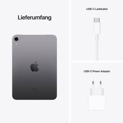 Apple iPad mini 8.3 (6th Gen, 2021) WiFi 256 GB Space Grey 21.1 cm (8.3 inch) iPadOS 15 2266 x 1488 Pixel-10