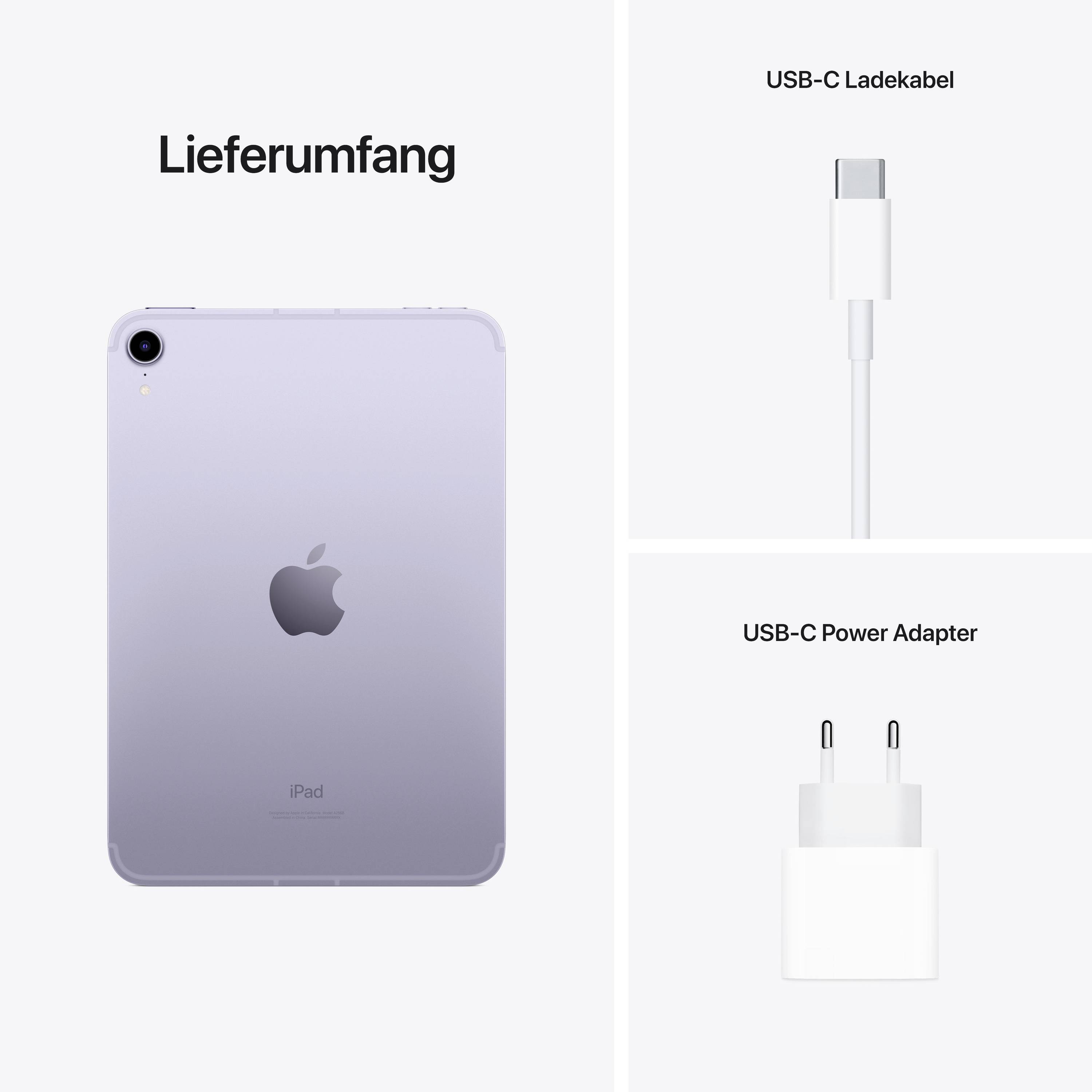 Apple iPad mini 8.3 (6th Gen, 2021) UMTS/3G, LTE/4G, 5G, WiFi 64 GB Violet 21.1 cm (8.3 inch) iPadOS 15 2266 x 1488 Pixe-10