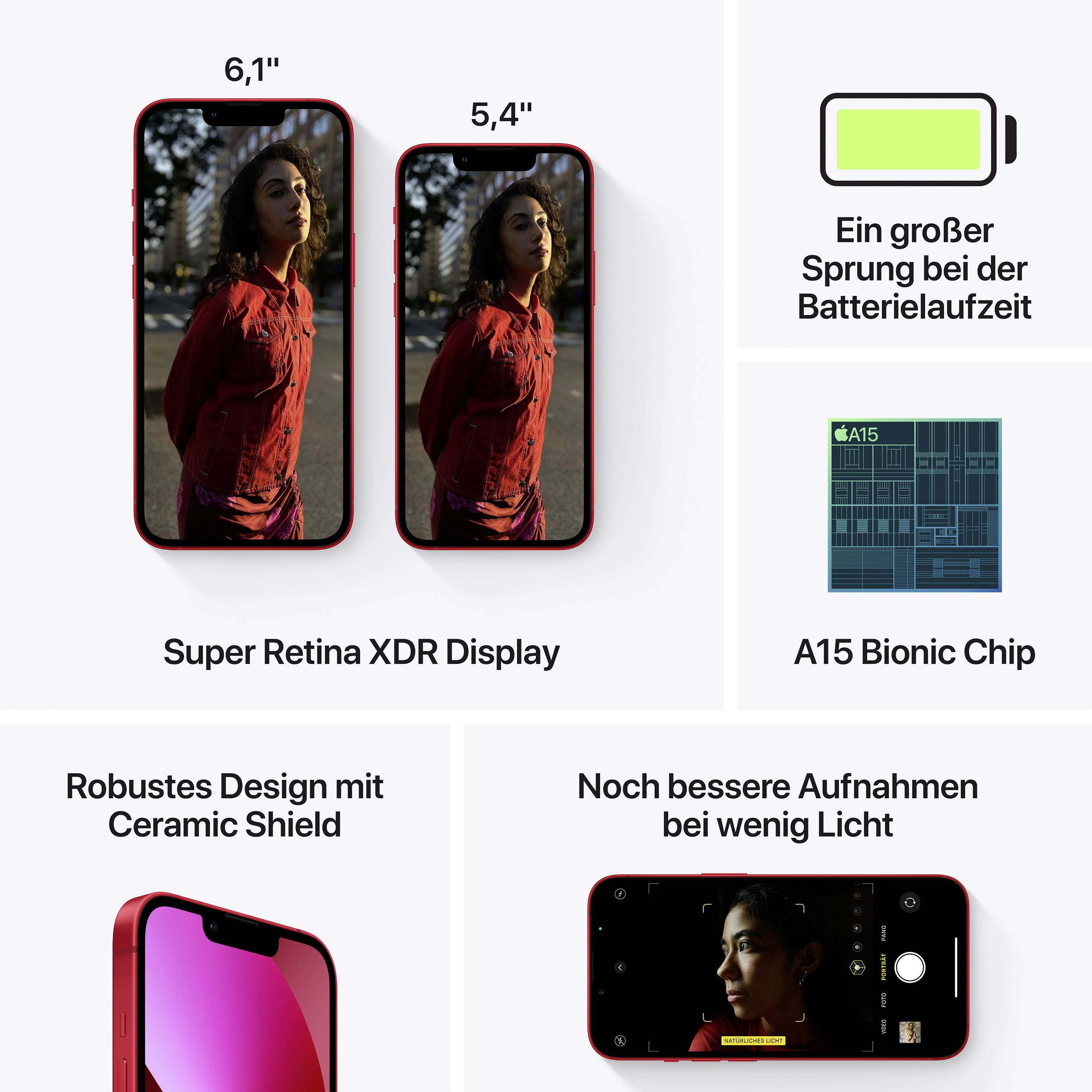 Apple iPhone 13 (PRODUCT) RED™ 128 GB 15.5 cm (6.1 inch)-7
