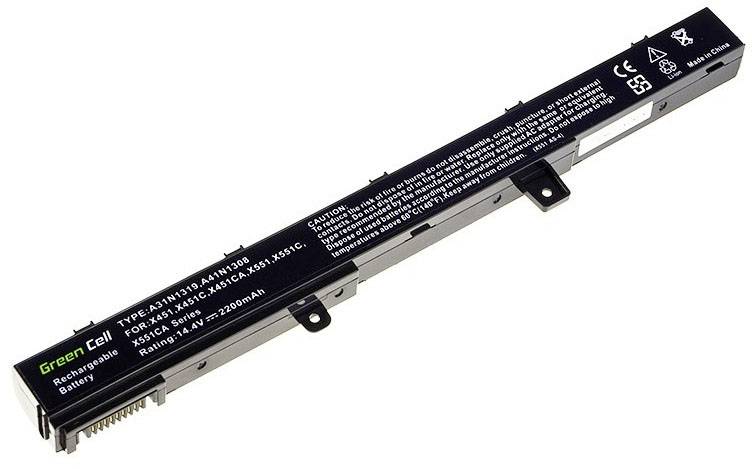 A rechargeable laptop battery from Green Cell, model AA-PB9NC6B. Black casing with guidance text in white and product information.