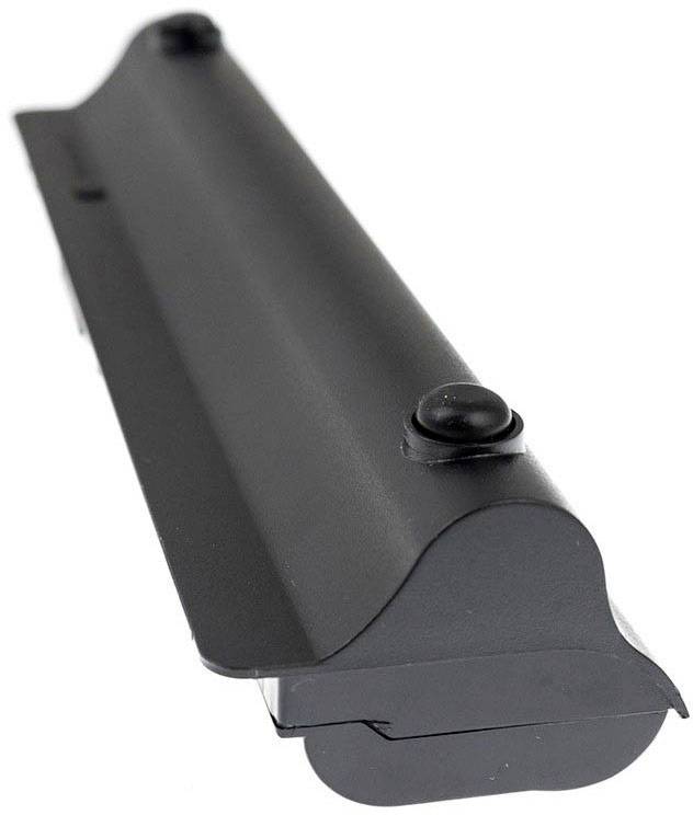 Black mounting bracket with rounded corners and two visible screws at the top. Primarily used for mounting purposes.