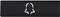 A black button with a silver bell symbol in the centre.