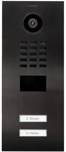 Image of DoorBird D2102V IP video door intercom LAN Outdoor panel V2A stainless steel (brushed), Titanium look