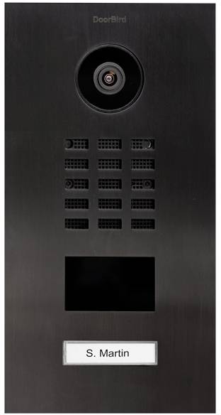 Image of DoorBird D2101V IP video door intercom LAN Outdoor panel V2A stainless steel (brushed), Titanium look