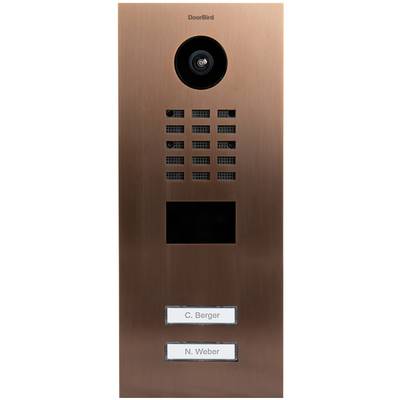   DoorBird  D2102V    IP video door intercom  LAN  Outdoor panel    V2A stainless steel (brushed), Bronze look