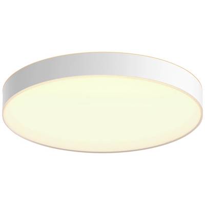 Round ceiling light with white surface and bright, even illumination. Suitable for modern interiors.