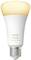 A Philips Hue White Ambiance LED lamp, which emits warm, subdued light. It is suitable for smart lighting control.