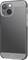 Black smartphone in a transparent protective case with a black border, two cameras on the back.
