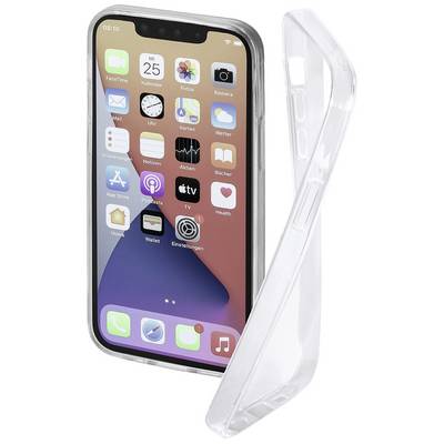 A smartphone with an open menu displaying apps on the screen. Beside it, a transparent case.