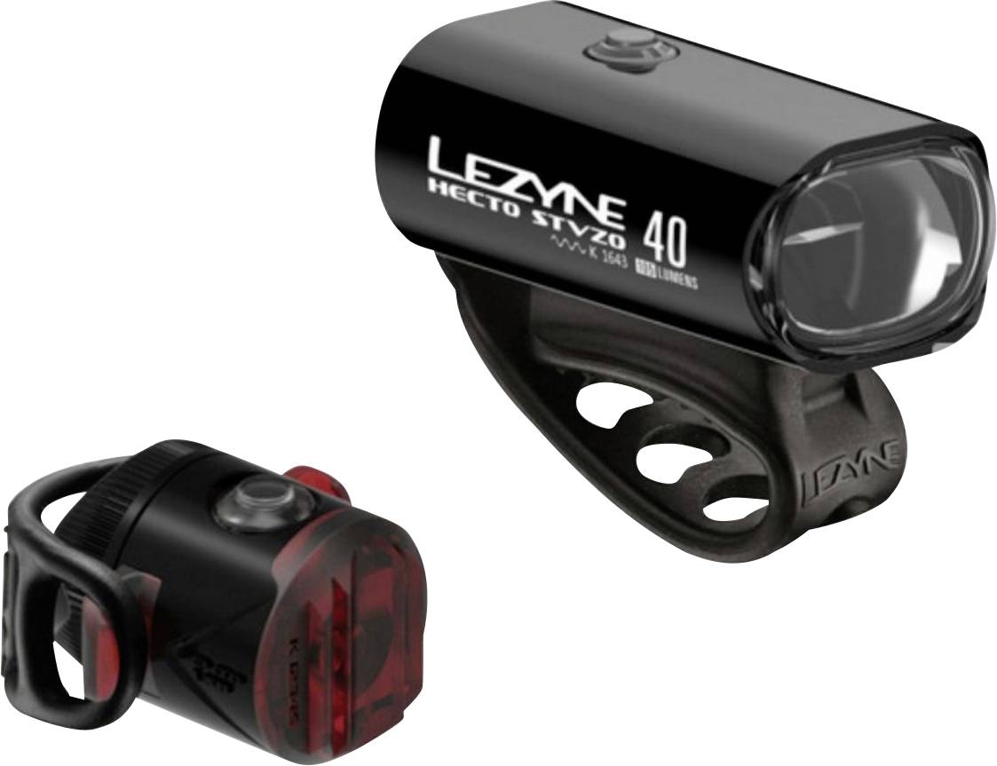 Lezyne Bike light set Hecto Drive LED (monochrome) rechargeable Black