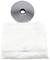 A strip of white fabric and a roll of grey tape. The fabric has a zip.