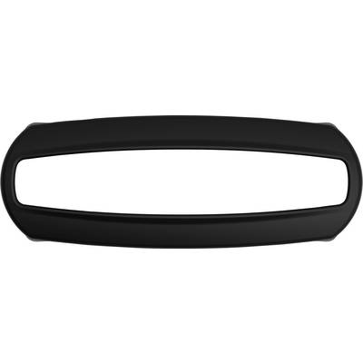 A rectangular black frame with rounded corners and a white surface in the centre.