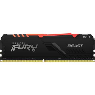 Kingston FURY Beast RGB PC RAM card   DDR4 16 GB 1 x 16 GB  3600 MHz 288-pin DIMM CL18 KF436C18BBA/16