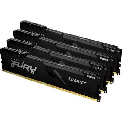 Kingston FURY Beast PC RAM kit   DDR4 16 GB 4 x 4 GB  2666 MHz 288-pin DIMM CL16 KF426C16BBK4/16