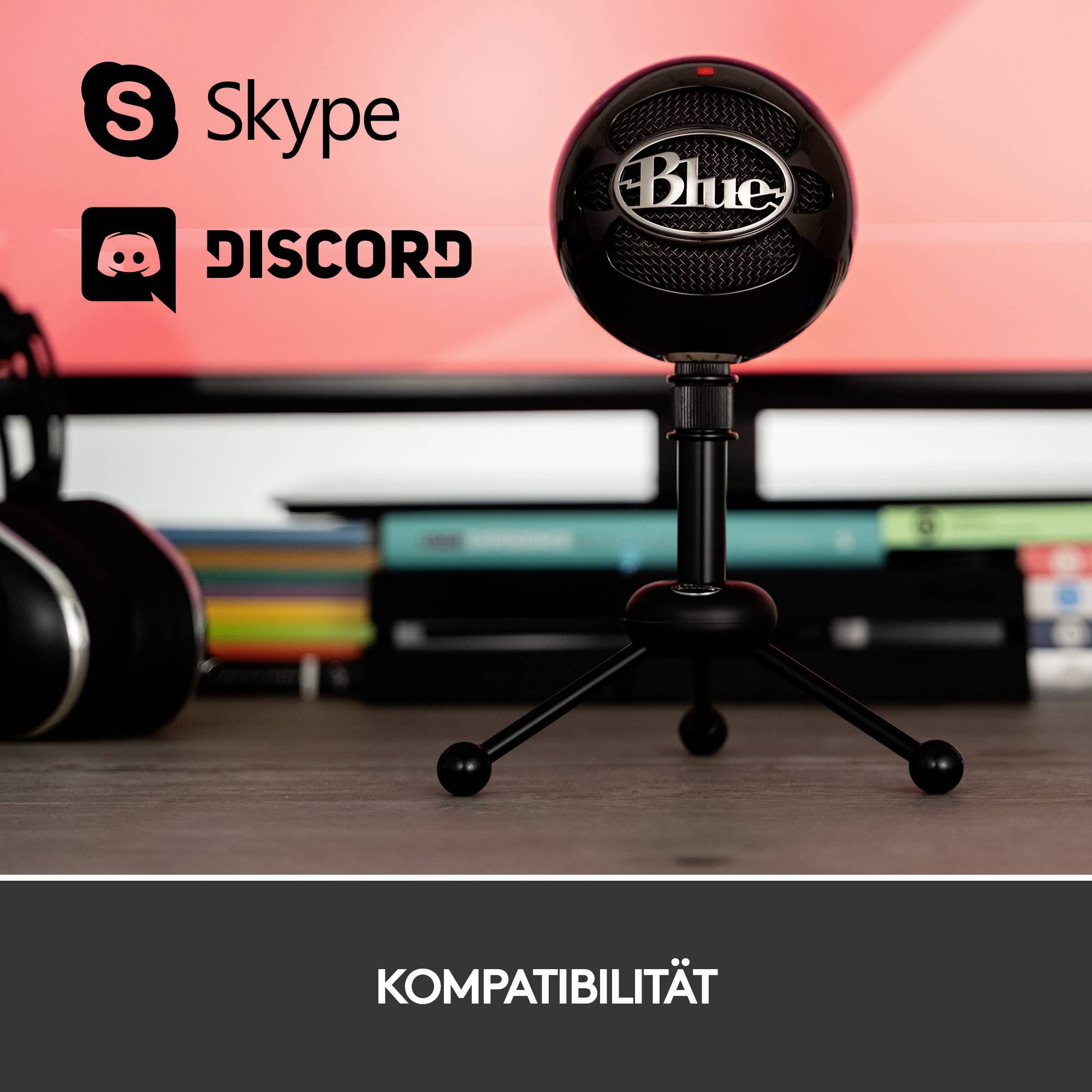 Stand PC microphone Blue Microphones Snowball Transfer type (details):Corded, USB-10