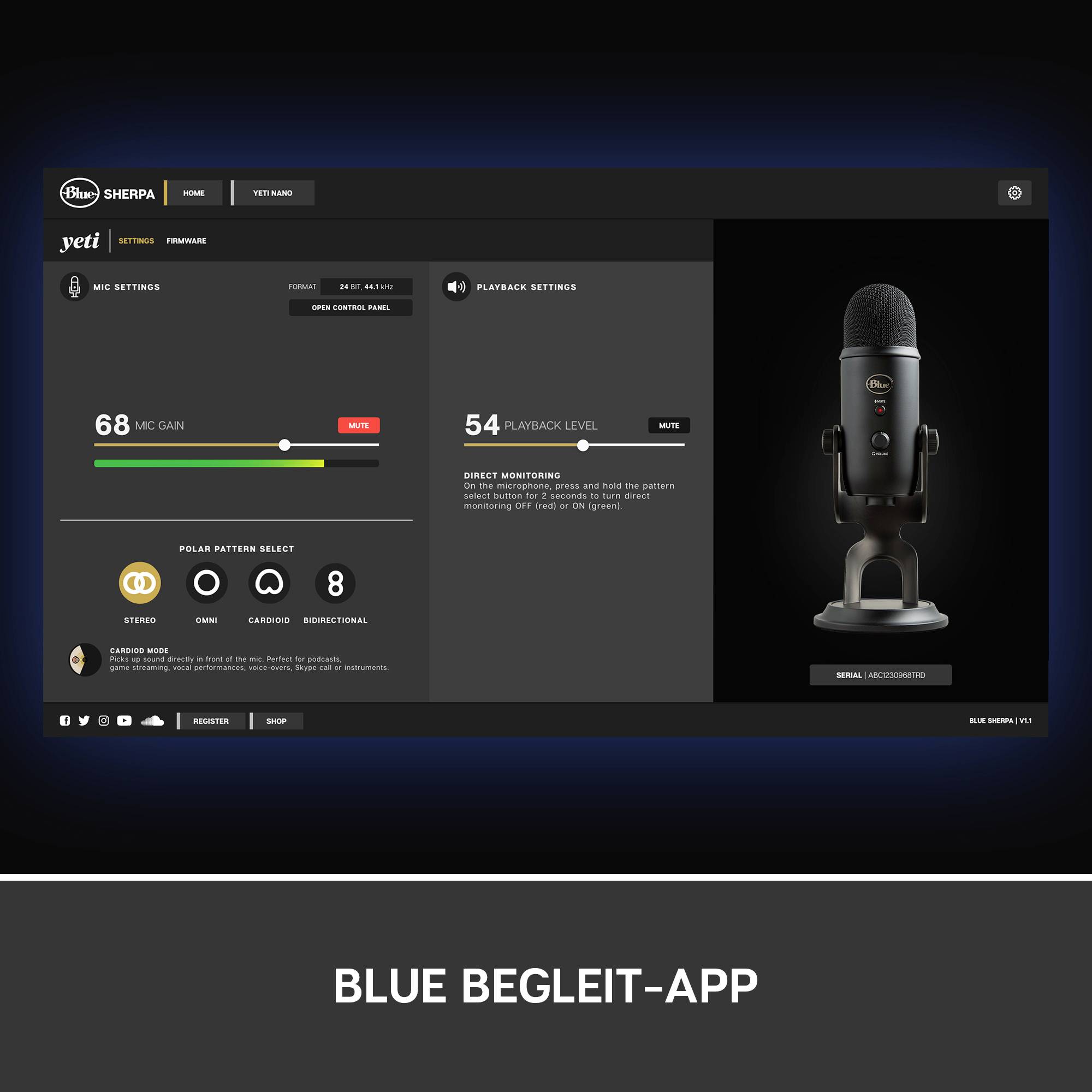 Stand PC microphone Blue Microphones Yeticaster Transfer type (details):Corded, USB-13