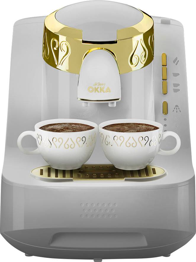 Okka Automatic Turkish Coffee Machine White Gold, Ok008