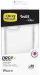 Otterbox React + Trusted Glass Compatible with (mobile phone): iPhone 13, Transparent