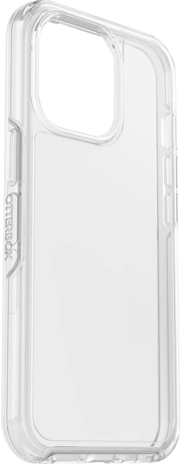 Clear mobile phone case with robust design, precisely moulded camera cutout, and reinforced corners for additional protection.