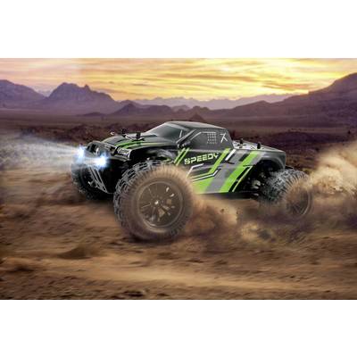 Reely Speedy Black/green Brushed 1:18 RC model car Electric Monster truck 4WD RtR 2,4 GHz Incl. battery and charger-10