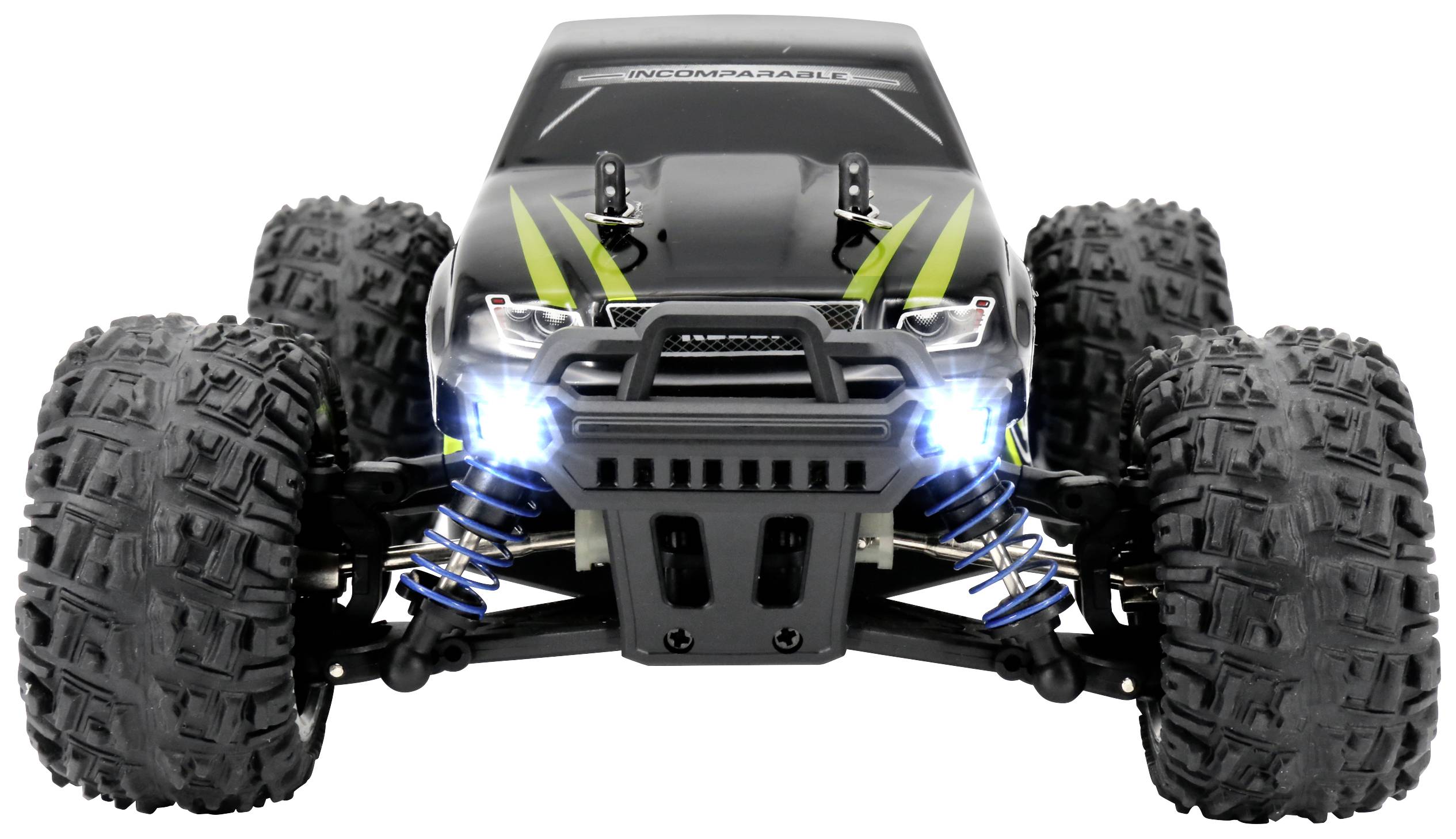 Reely Speedy Black/green Brushed 1:18 RC model car Electric Monster truck 4WD RtR 2,4 GHz Incl. battery and charger-1