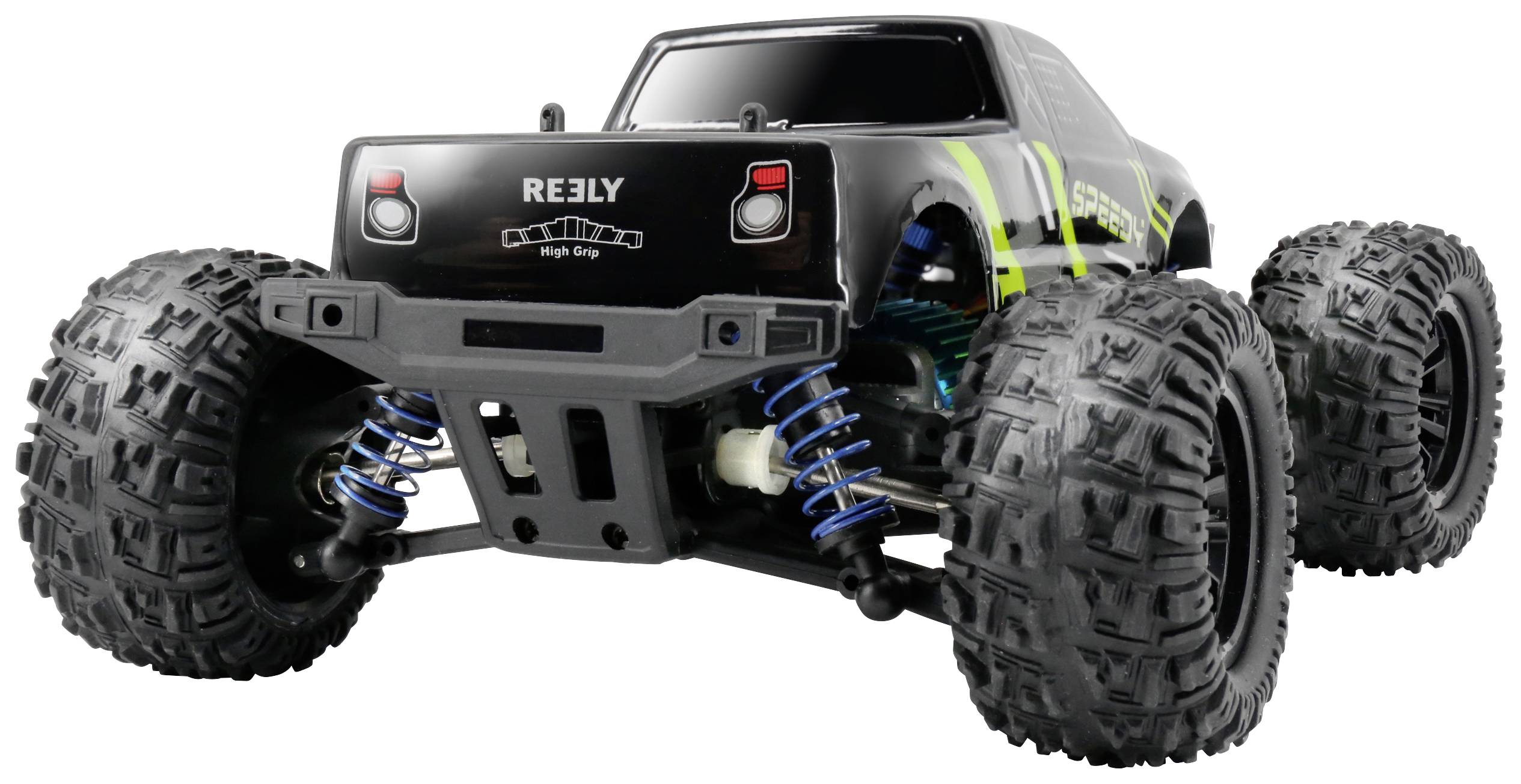 Reely Speedy Black/green Brushed 1:18 RC model car Electric Monster truck 4WD RtR 2,4 GHz Incl. battery and charger-2