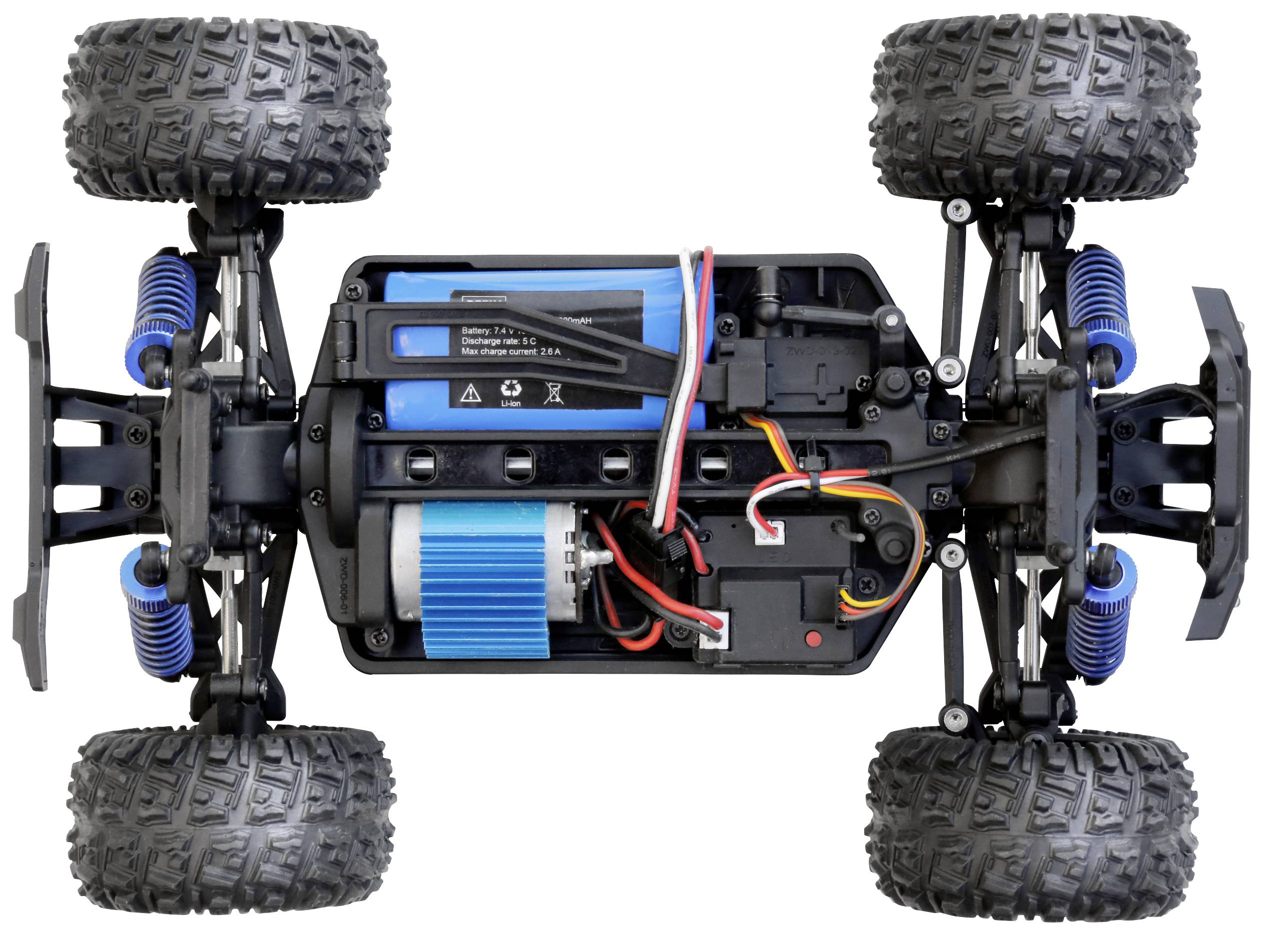 Reely Speedy Black/green Brushed 1:18 RC model car Electric Monster truck 4WD RtR 2,4 GHz Incl. battery and charger-3