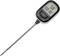 Digital kitchen thermometer with a long metal probe showing 58°C and 00:30 on the display.
