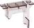 Transparent, rectangular plastic mounting bracket with two supporting legs. Used for stabilisation or as a supporting structure in mechanical applications.