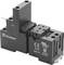 Industrial relay with CE and UL marks, suitable for 10A, 250V. Markings: 'Made in EC', 'finder'. Suitable for use in electrical circuits.