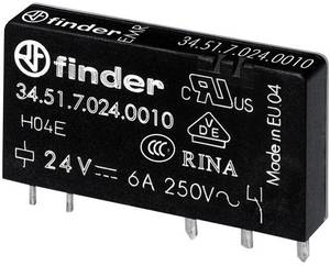 Finder 34.51.7.024.5000 PCB relay 24 V DC 6 A 1 change-over 1 pc(s)