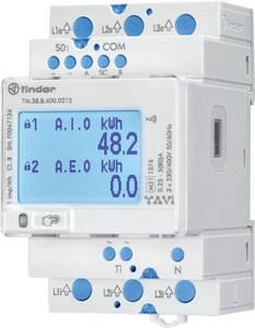 Finder 7M.38.8.400.0212 2-way rail-mount electricity meter  Digital 80 A   1 pc(s)