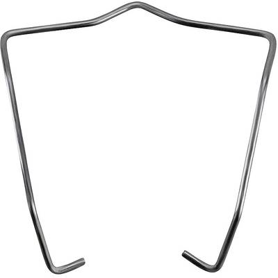 A curved metal bracket with rectangular corners and rounded ends, commonly used for support or stabilisation.