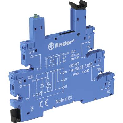 Blue Finder relay module with technical specifications and circuit diagrams on the surface, suitable for electrical applications.