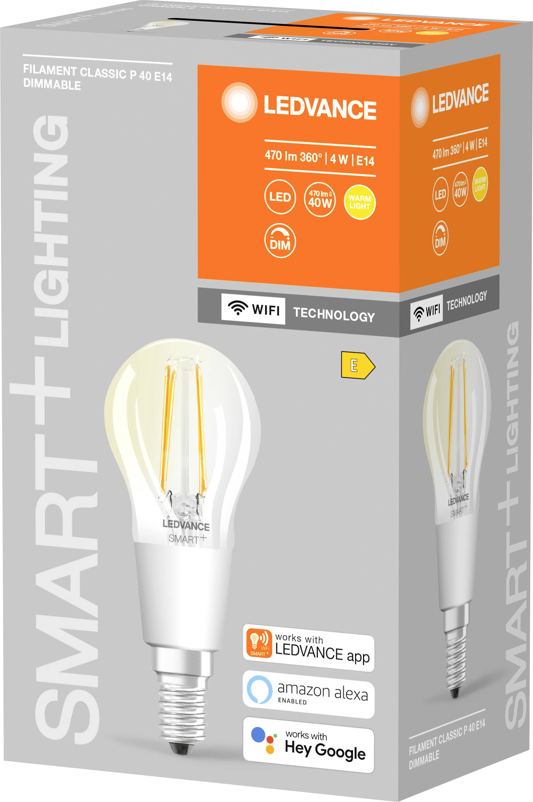 LEDVANCE LED light bulb EEC: E (A - G) 4058075609778 E14 4 W Warm white-1