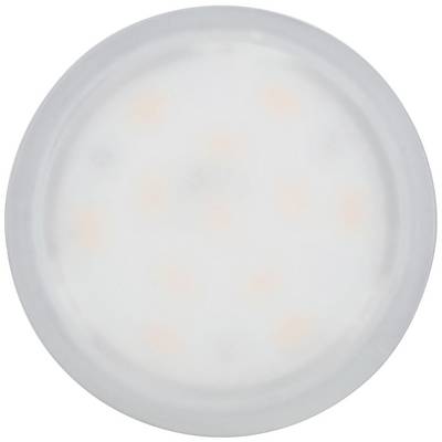 A round, white LED ceiling light with diffused light, suitable for modern interiors. Ideal for uniform illumination.