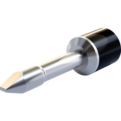 'Close-up of a metallic drill bit with a pointed tip and cylindrical handle, suitable for precise drilling operations in materials.'