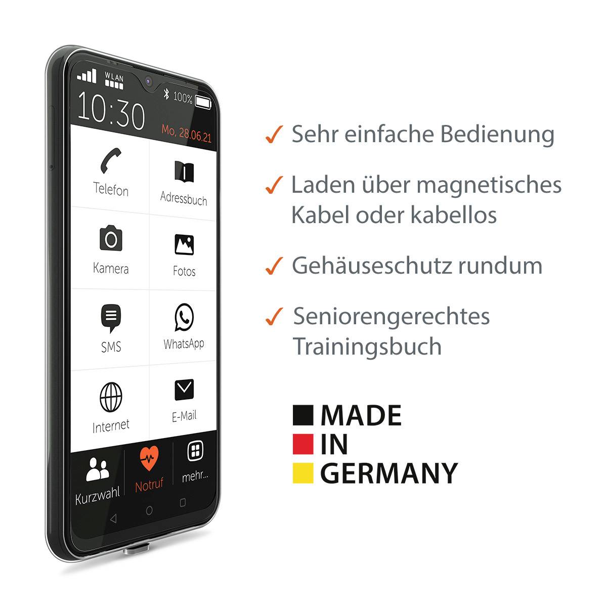 Gigaset GS4 64 GB Black 16 cm (6.3 inch) Big button smartphone-14