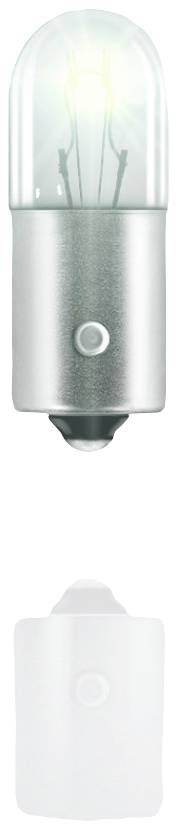 A light bulb with a metal fitting glows brightly, with a matte, non-illuminated version of the bulb appearing underneath.