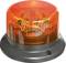 Orange warning light mounted on a grey base, used to signal danger or situations requiring attention.