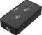 A black USB hub with three USB ports, two on the top and one on the side.