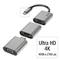 Adapter Kit: Three adapters with USB-C to VGA, HDMI and DisplayPort enable connection of devices with Ultra HD 4K resolution.