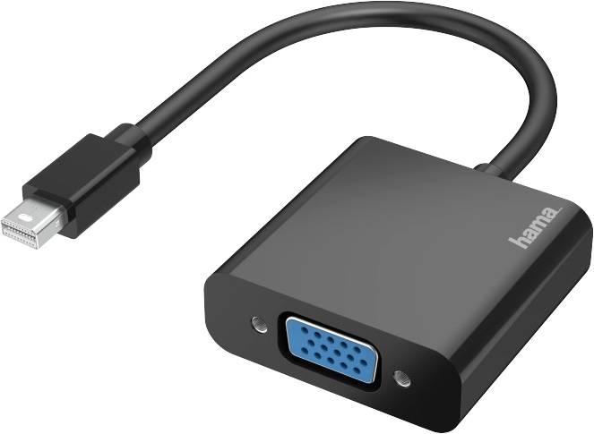 Hama 00200333 Mini DisplayPort / VGA Adapter [1x UK plug - 1x Mini DisplayPort plug] Black