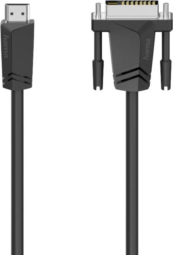 Hama HDMI / DVI Adapter cable HDMI-A plug, DVI-D 18+1-pin plug 1.50 m Black 00205018  HDMI cable