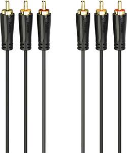 Hama RCA AV Cable [3x RCA plug (phono) - 3x RCA plug (phono)] 1.5 m Black