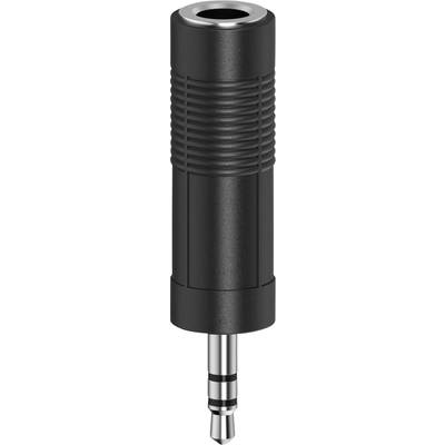 A black 3.5-mm audio adapter with a textured surface.